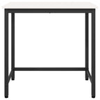 tavolo Bianco 80 x 50 x 77 cm Legno ingegnerizzato e acciaio