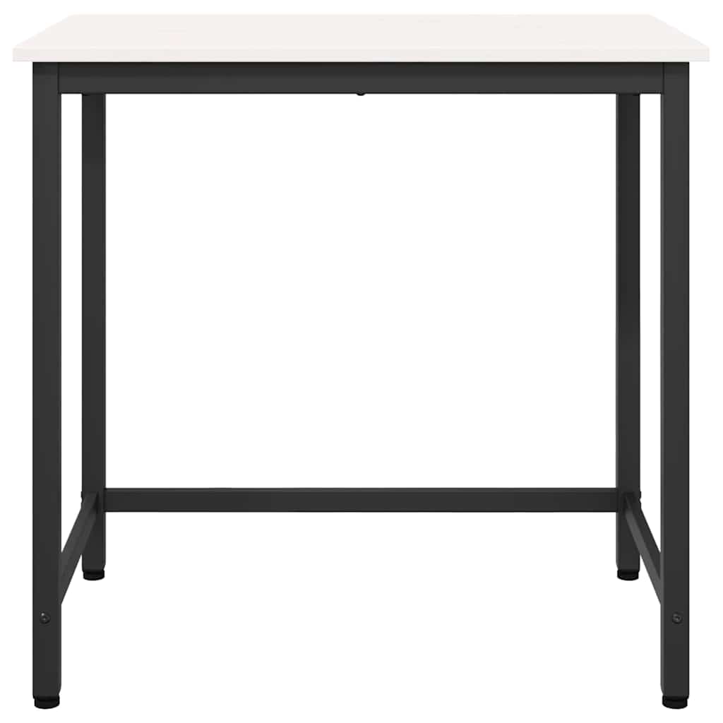 tavolo Bianco 80 x 50 x 77 cm Legno ingegnerizzato e acciaio