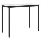 tavolo Bianco 100 x 50 x 77 cm Legno ingegnerizzato e acciaio