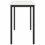 tavolo Bianco 100 x 50 x 77 cm Legno ingegnerizzato e acciaio