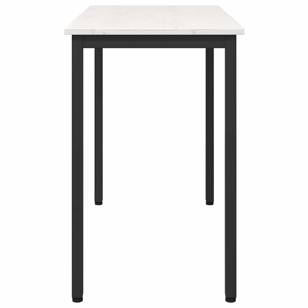 tavolo Bianco 100 x 50 x 77 cm Legno ingegnerizzato e acciaio