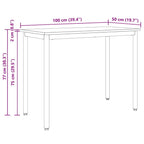 tavolo Bianco 100 x 50 x 77 cm Legno ingegnerizzato e acciaio
