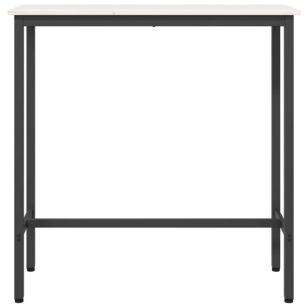 tavolo Bianco 100 x 40 x 101 cm Legno ingegnerizzato e acciaio
