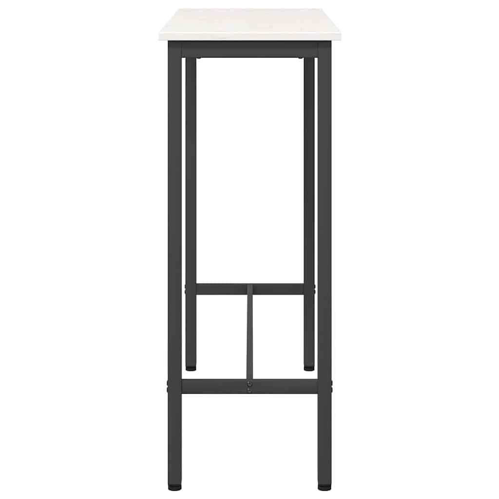 tavolo Bianco 100 x 40 x 101 cm Legno ingegnerizzato e acciaio