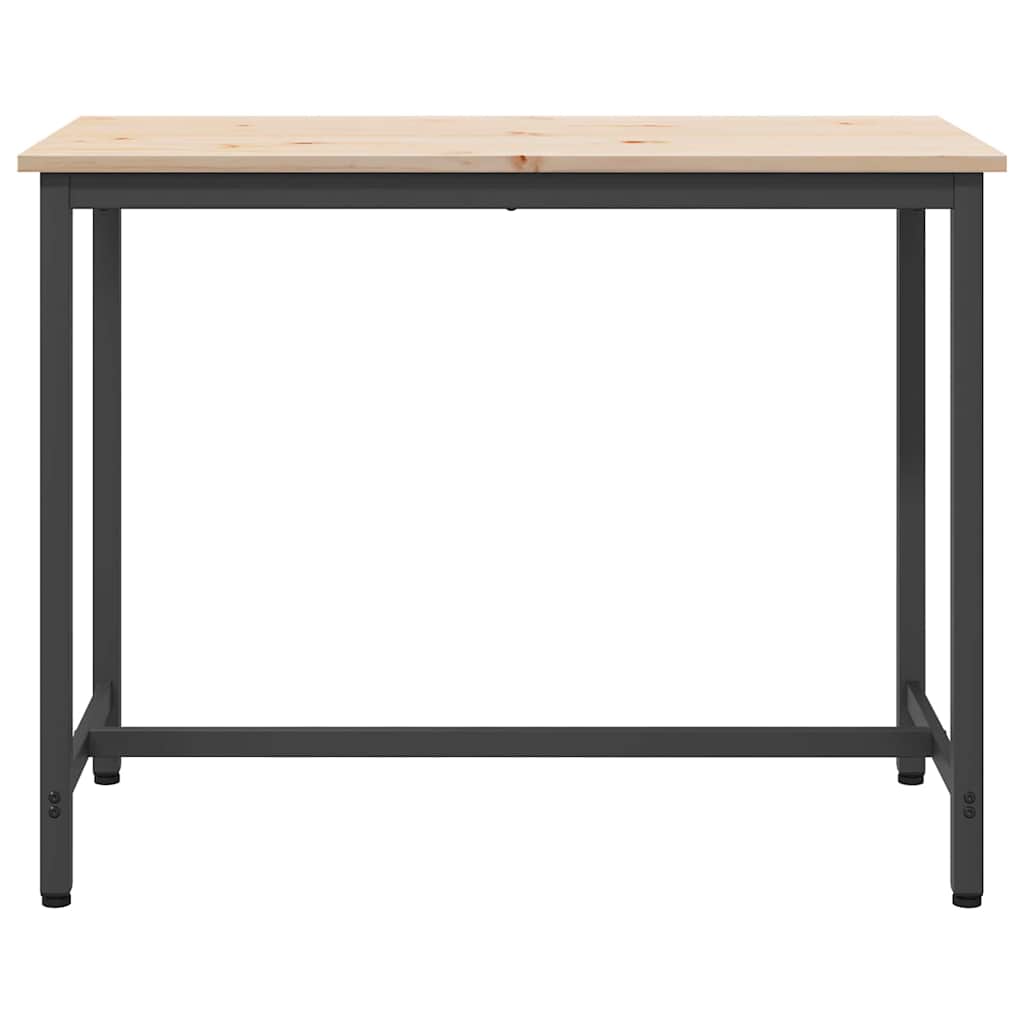 tavolo Naturale 100 x 50 x 77 cm Legno ingegnerizzato e acciaio