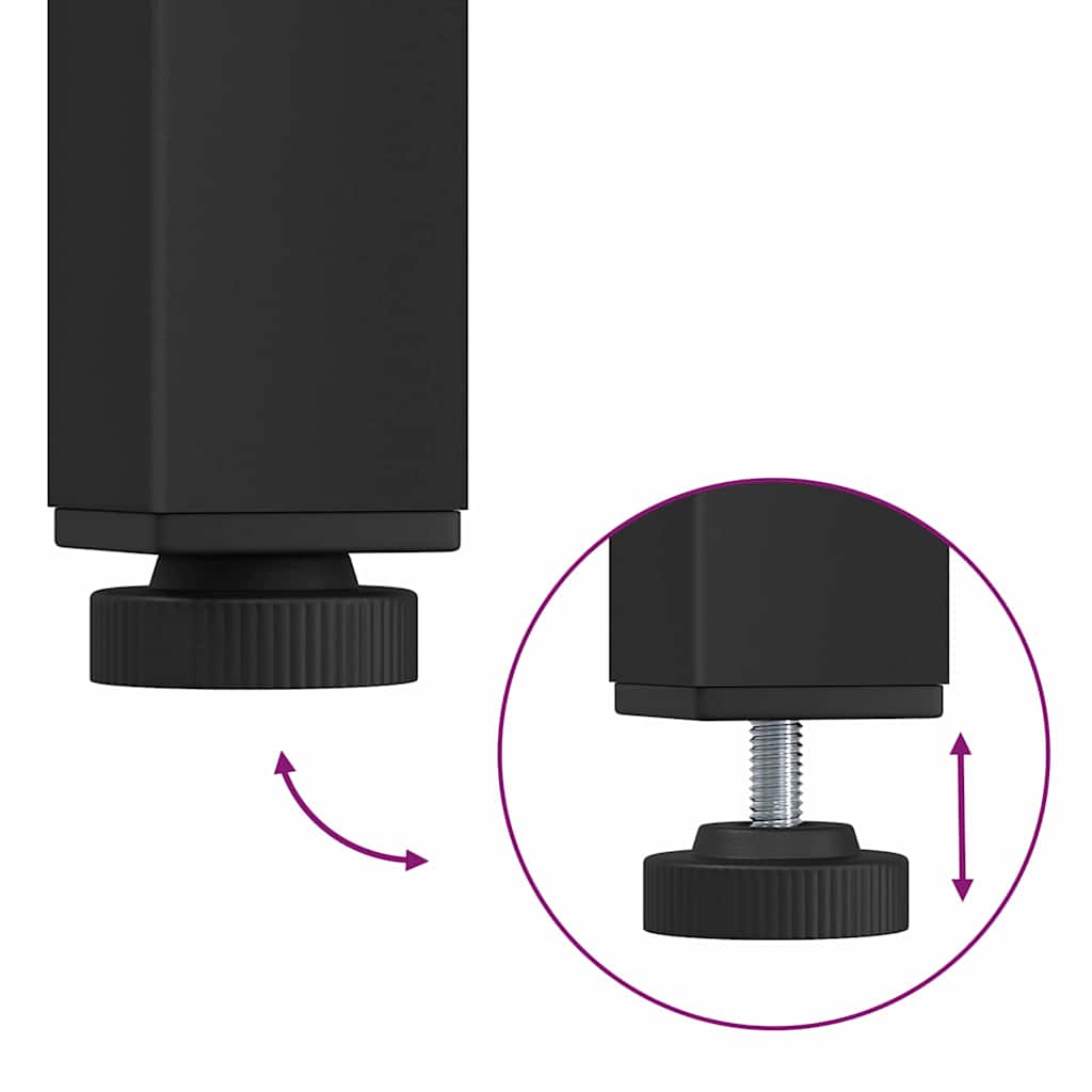 tavolo Naturale 100 x 50 x 77 cm Legno ingegnerizzato e acciaio