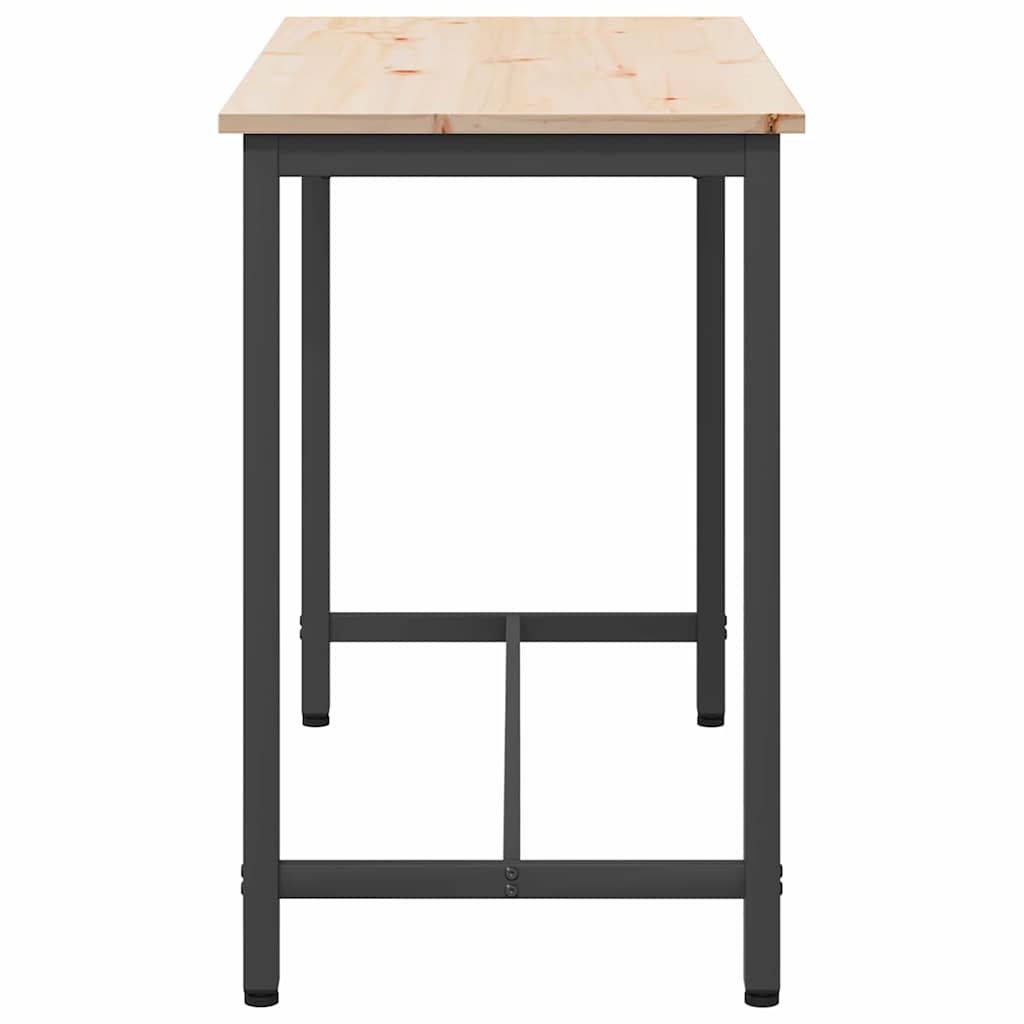 tavolo Naturale 100 x 50 x 77 cm Legno ingegnerizzato e acciaio
