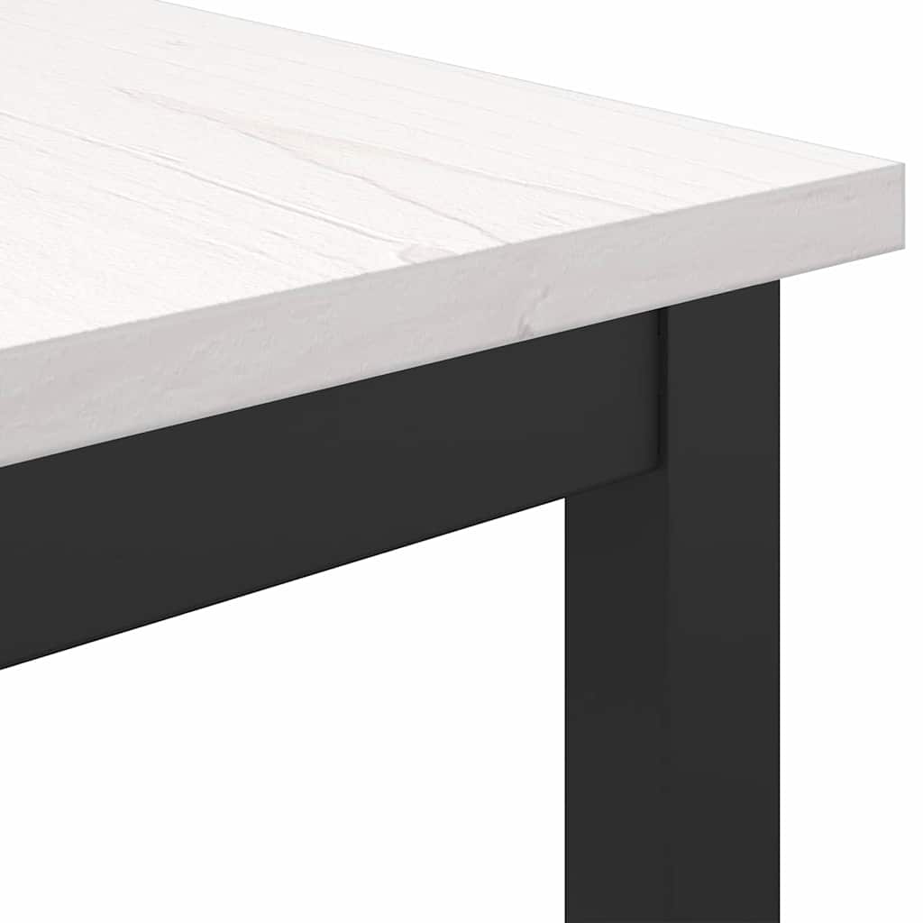 tavolo Bianco 100 x 50 x 77 cm Legno ingegnerizzato e acciaio