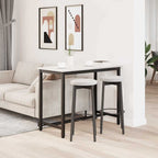 tavolo Bianco 100 x 50 x 77 cm Legno ingegnerizzato e acciaio