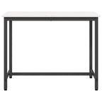tavolo Bianco 100 x 50 x 77 cm Legno ingegnerizzato e acciaio