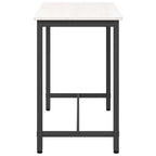 tavolo Bianco 100 x 50 x 77 cm Legno ingegnerizzato e acciaio