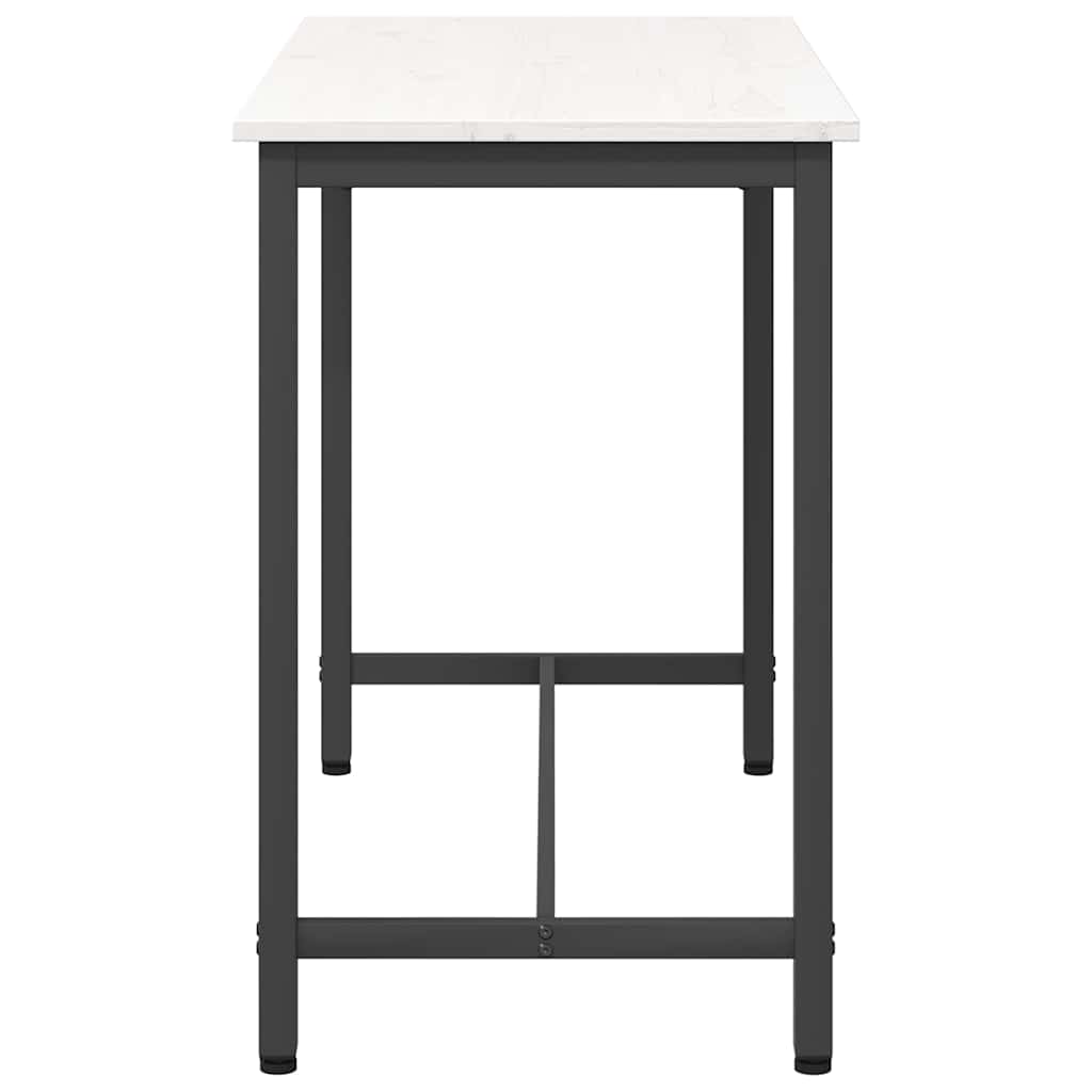 tavolo Bianco 100 x 50 x 77 cm Legno ingegnerizzato e acciaio