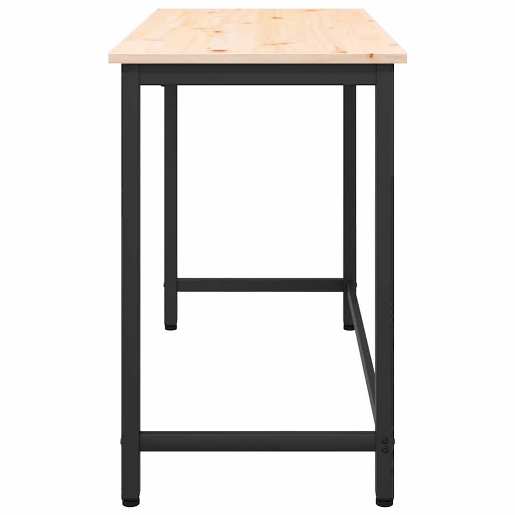 tavolo Naturale 100 x 50 x 77 cm Legno ingegnerizzato e acciaio