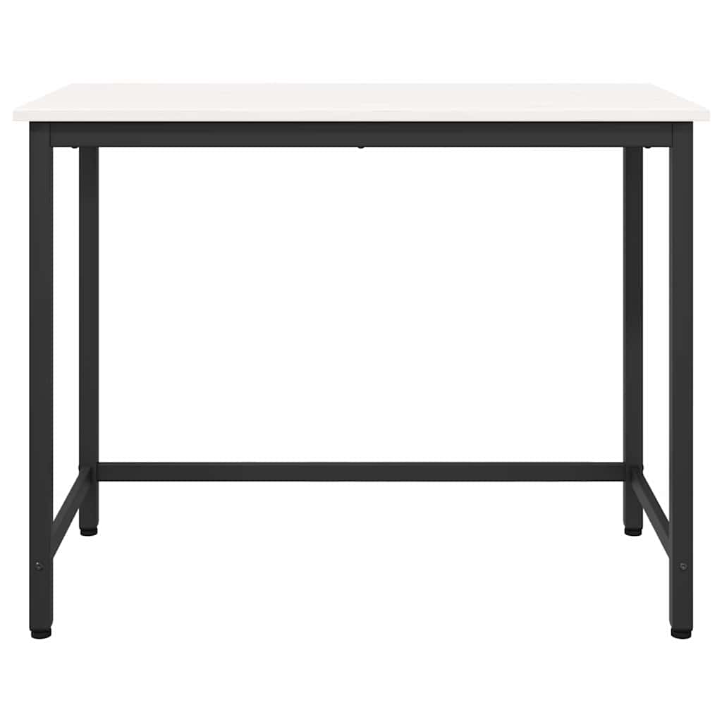 tavolo Bianco 100 x 50 x 77 cm Legno ingegnerizzato e acciaio