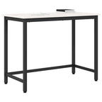 tavolo Bianco 100 x 50 x 77 cm Legno ingegnerizzato e acciaio