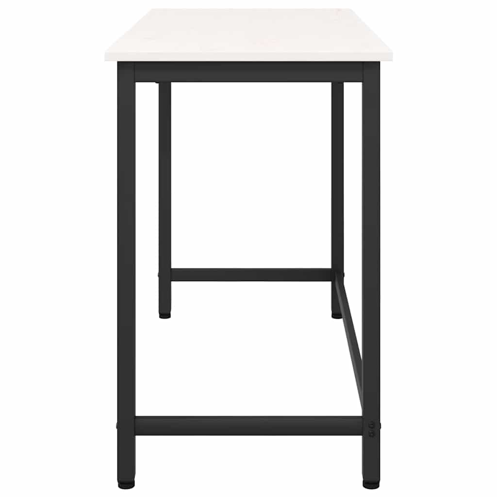 tavolo Bianco 100 x 50 x 77 cm Legno ingegnerizzato e acciaio