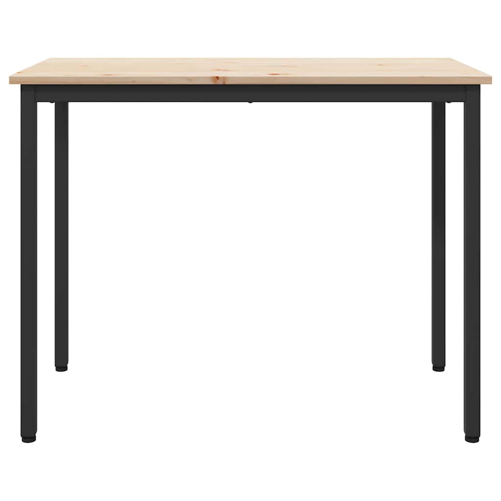 tavolo Naturale 100 x 50 x 77 cm Legno ingegnerizzato e acciaio