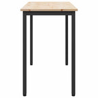tavolo Naturale 100 x 50 x 77 cm Legno ingegnerizzato e acciaio