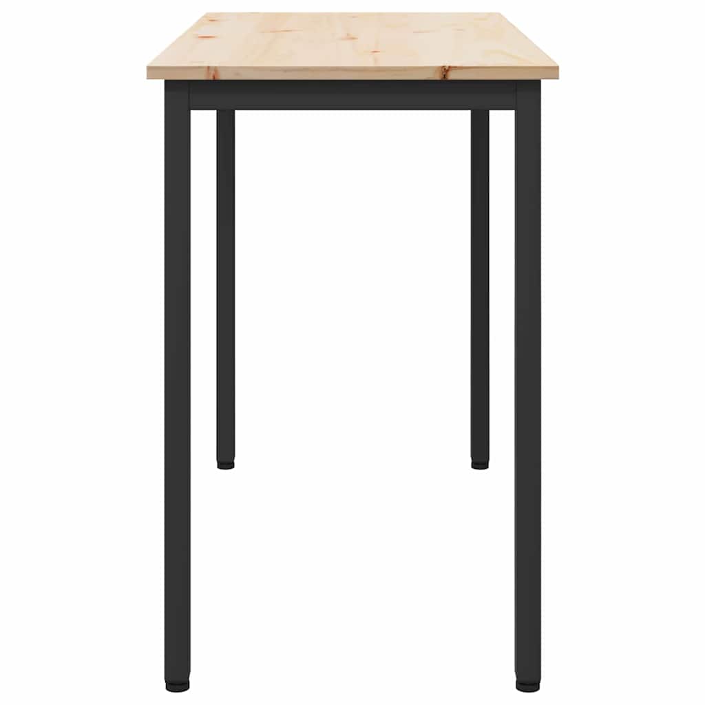 tavolo Naturale 100 x 50 x 77 cm Legno ingegnerizzato e acciaio