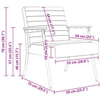 poltrona Verde Scuro 59 x 75 x 78 cm Tessuto