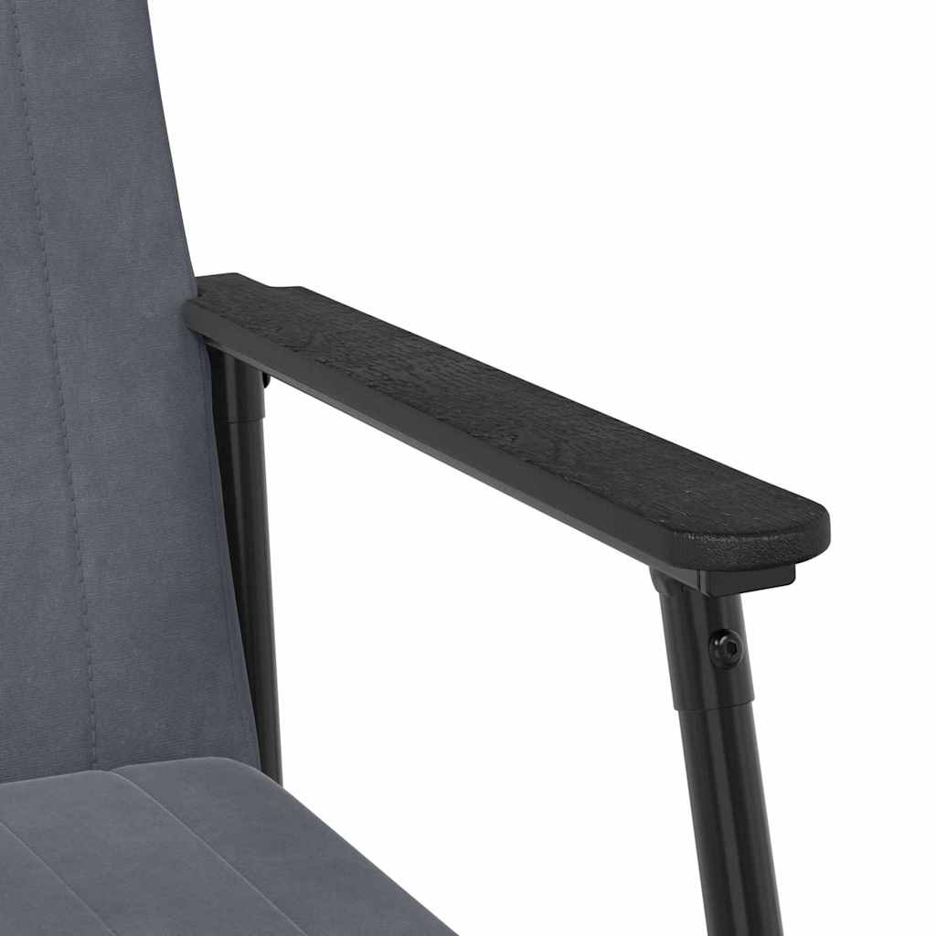 poltrona Grigio scuro 59 x 75 x 78 cm Velluto