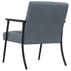 poltrona Grigio scuro 59 x 75 x 78 cm Velluto