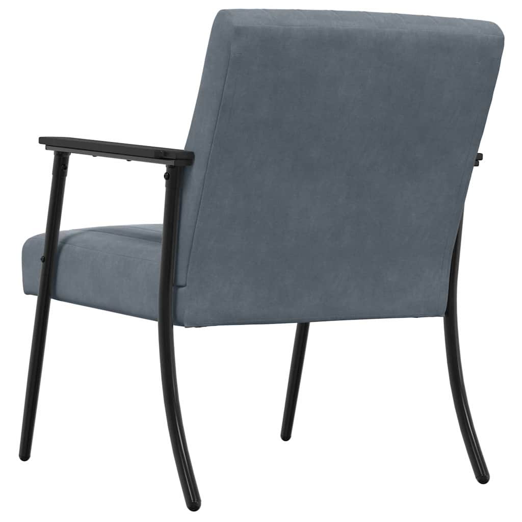 poltrona Grigio scuro 59 x 75 x 78 cm Velluto