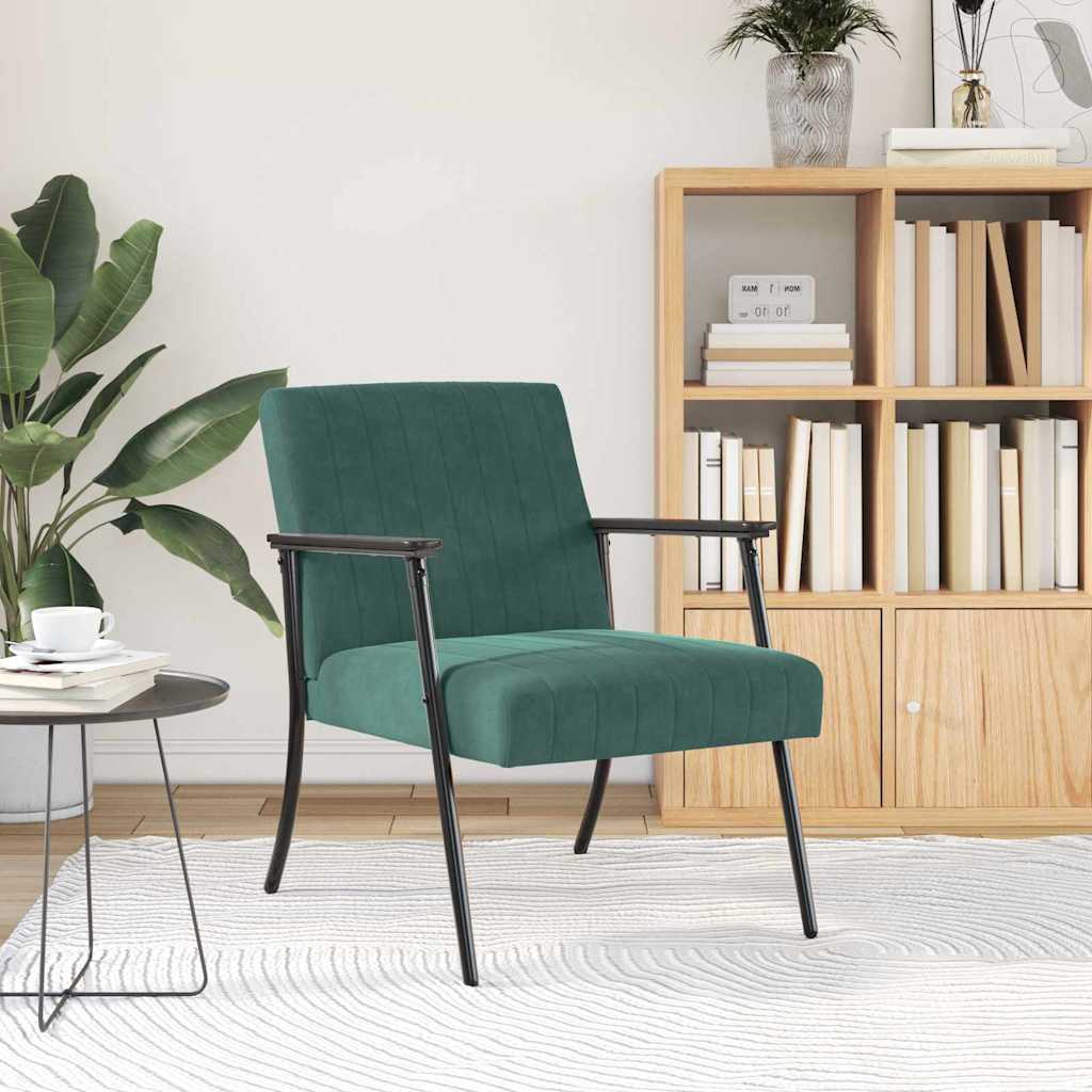 poltrona Verde Scuro 59 x 75 x 78 cm Velluto