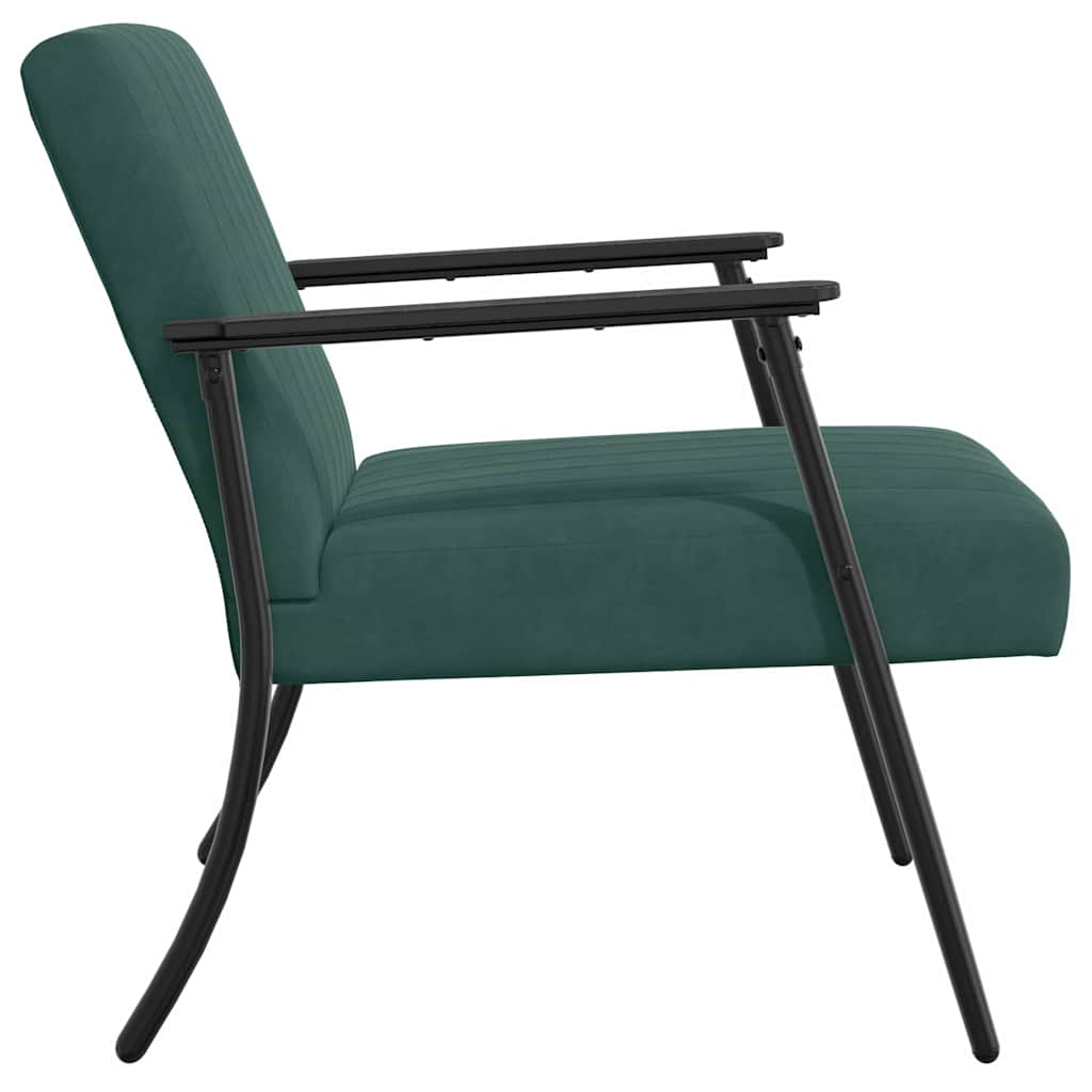 poltrona Verde Scuro 59 x 75 x 78 cm Velluto