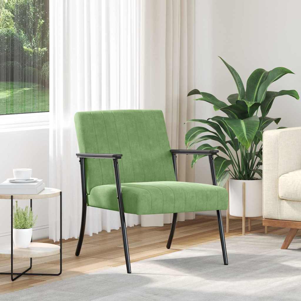 poltrona Verde chiaro 59 x 75 x 78 cm Velluto