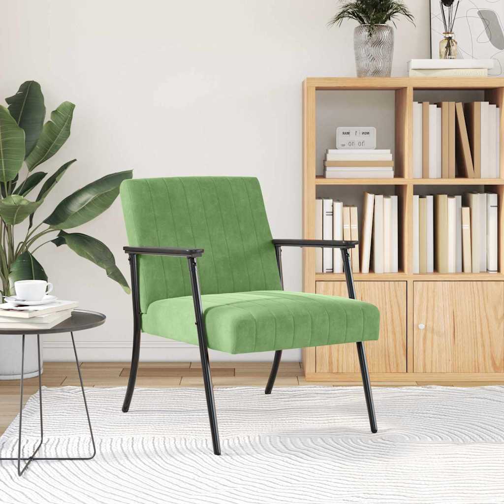 poltrona Verde chiaro 59 x 75 x 78 cm Velluto