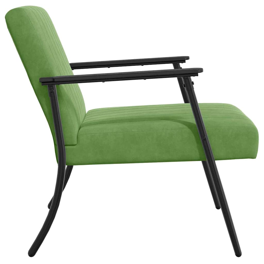 poltrona Verde chiaro 59 x 75 x 78 cm Velluto