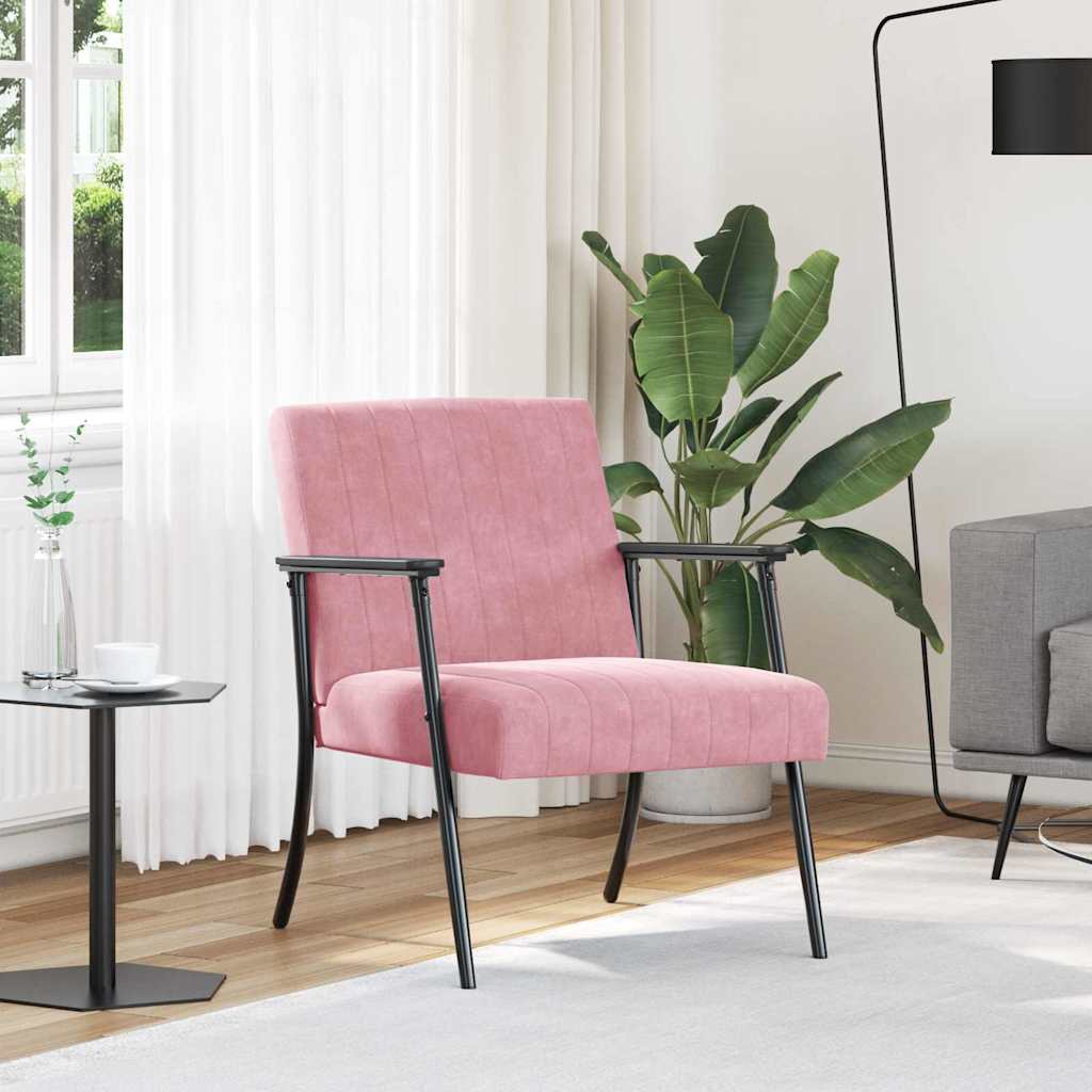 poltrona Rosa 59 x 75 x 78 cm Velluto
