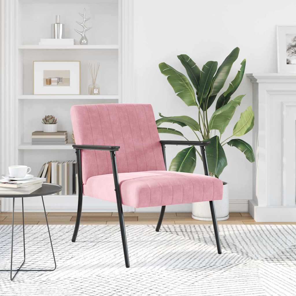 poltrona Rosa 59 x 75 x 78 cm Velluto