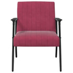 poltrona Rosso Vino 59 x 75 x 78 cm Velluto