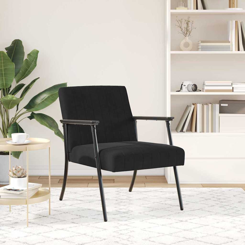 poltrona Nero 59 x 75 x 78 cm Velluto