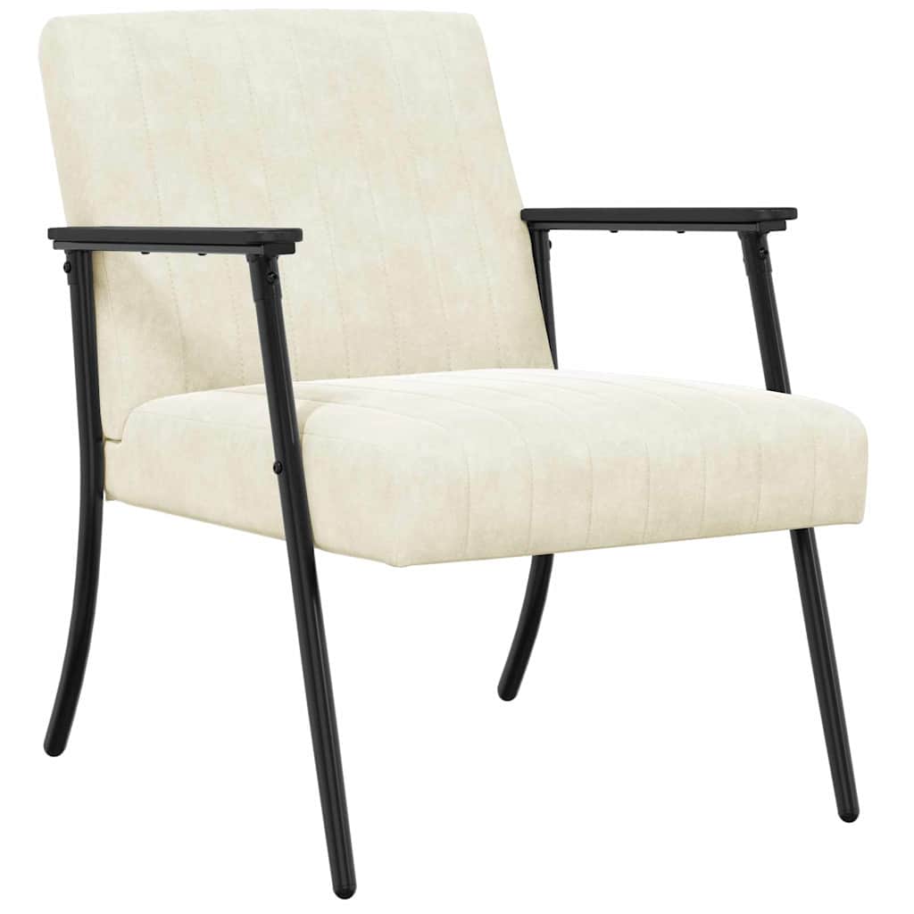 poltrona Crema 59 x 75 x 78 cm Velluto
