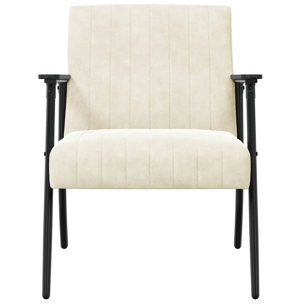 poltrona Crema 59 x 75 x 78 cm Velluto