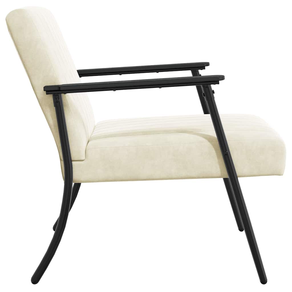 poltrona Crema 59 x 75 x 78 cm Velluto