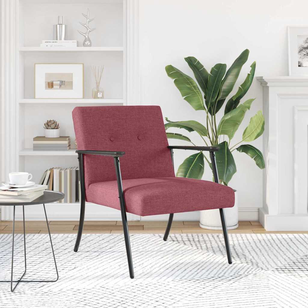 poltrona Rosso Vino Tessuto