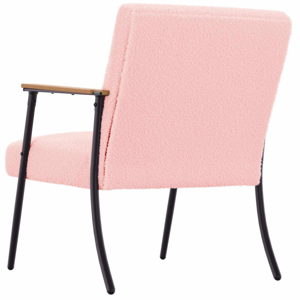 poltrona Rosa Tessuto simile alla lana ricci