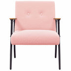 poltrona Rosa Tessuto simile alla lana ricci