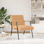 poltrona Beige Tessuto simile alla lana ricci