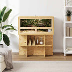 Base per Terrario con lo scaffale Marrone 80 x 40 x 50 cm OSB