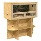 Base per Terrario con lo scaffale Marrone 80 x 40 x 50 cm OSB