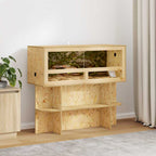 Base per Terrario con lo scaffale Marrone 100 x 40 x 50 cm OSB