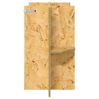 Base per Terrario con lo scaffale Marrone 60 x 30 x 50 cm OSB