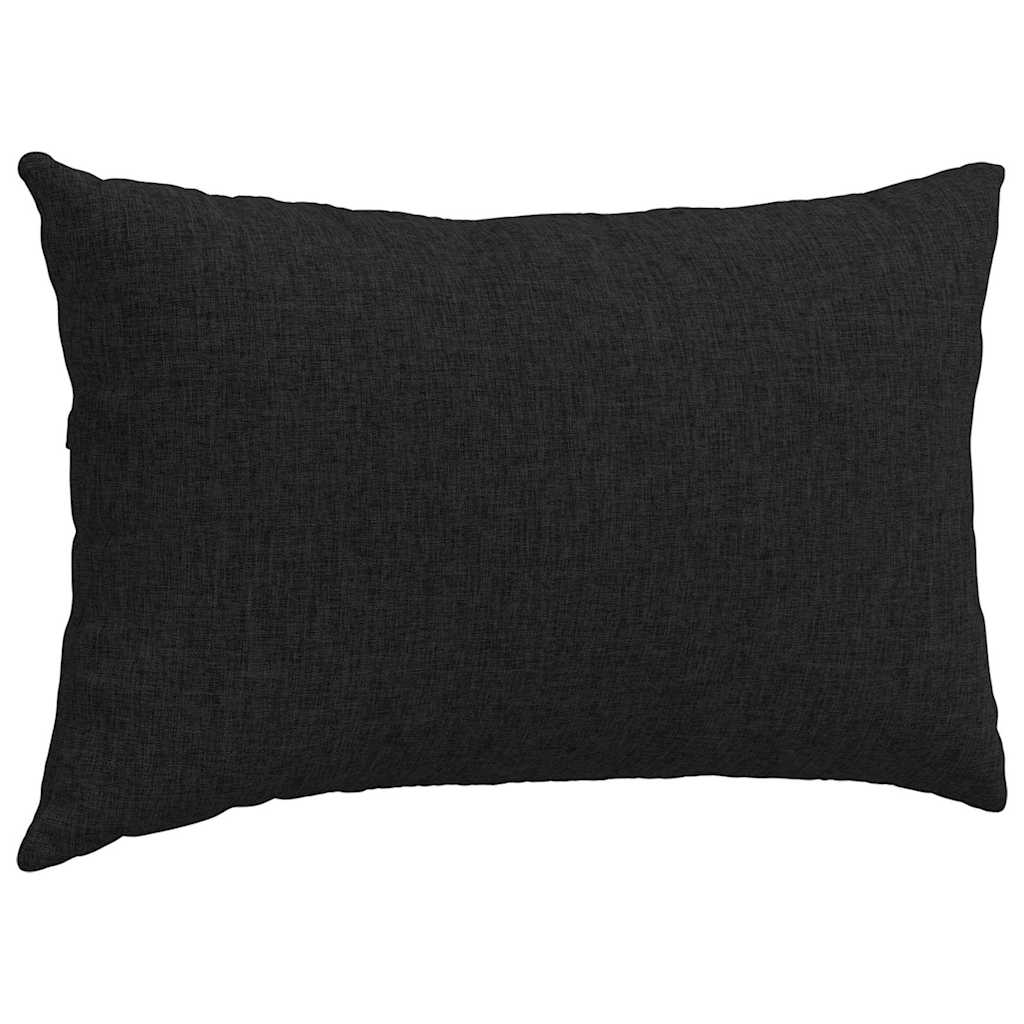Cuscini da Divano 2 pcs Nero 50 x 30 cm Tessuto