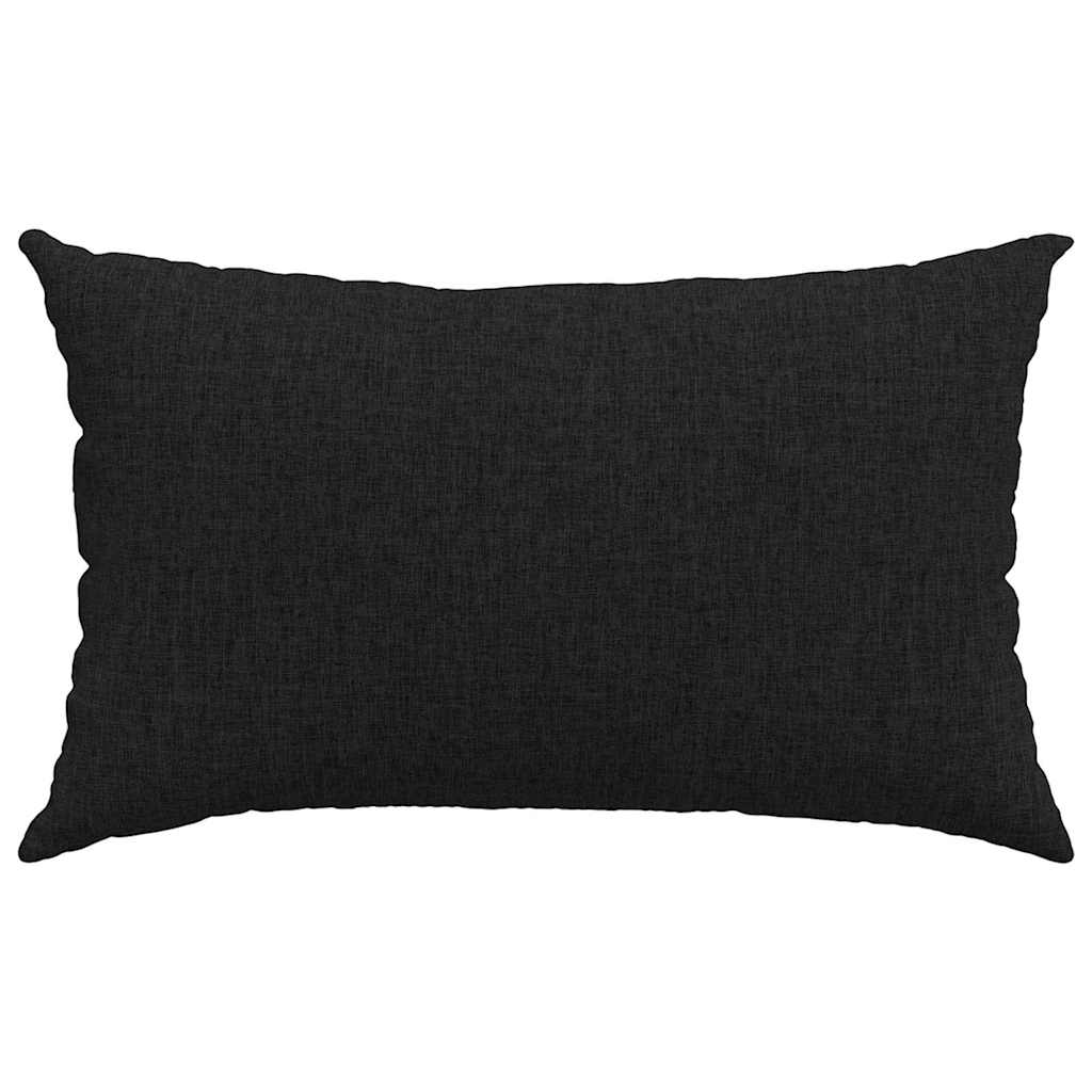 Cuscini da Divano 2 pcs Nero 50 x 30 cm Tessuto
