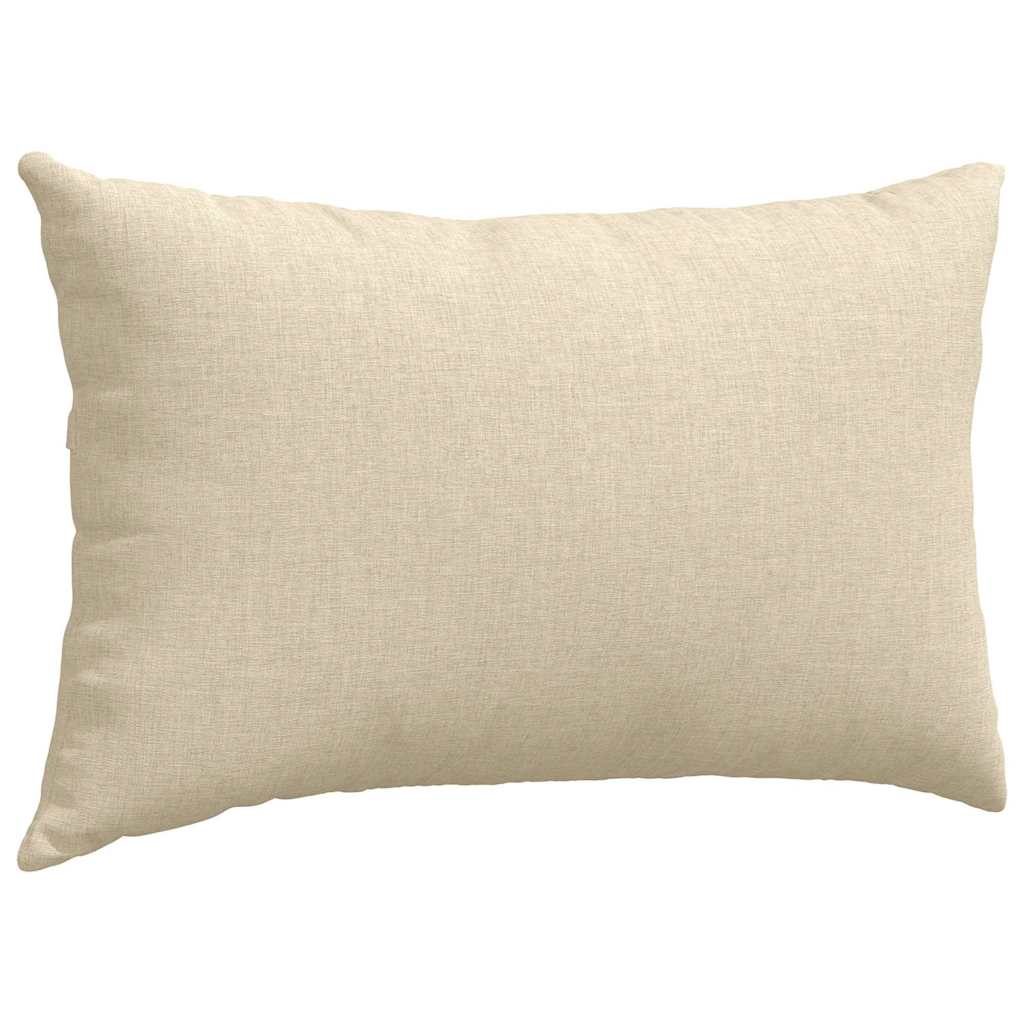 Cuscini da Divano 2 pcs Crema 50 x 30 cm Tessuto